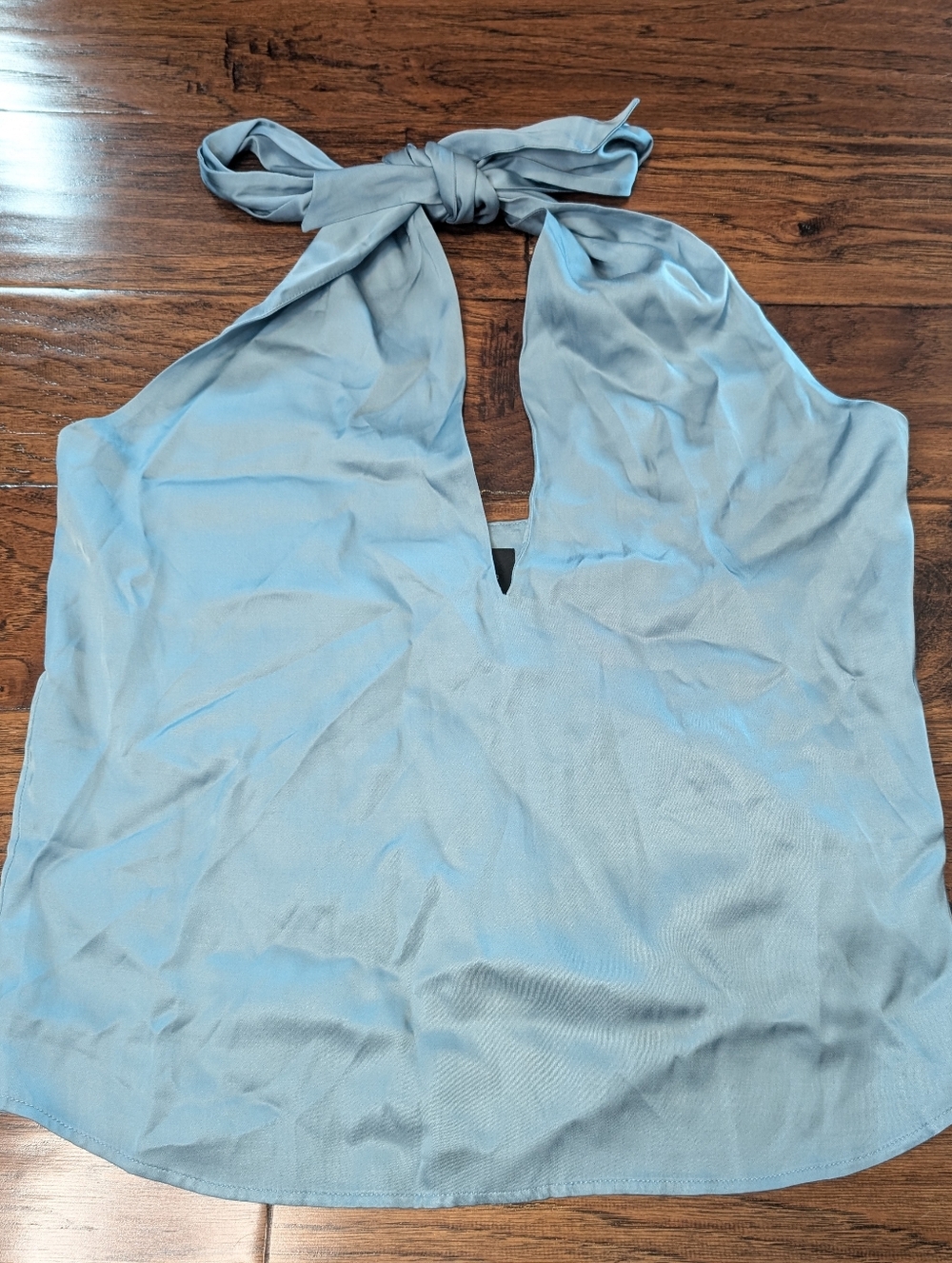 Birgitte Herskind Blue Halter Tie Neck Top Size 36